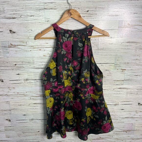 Torrid Floral Tank Top - Black, Pink, Yellow - Picture 6 of 8